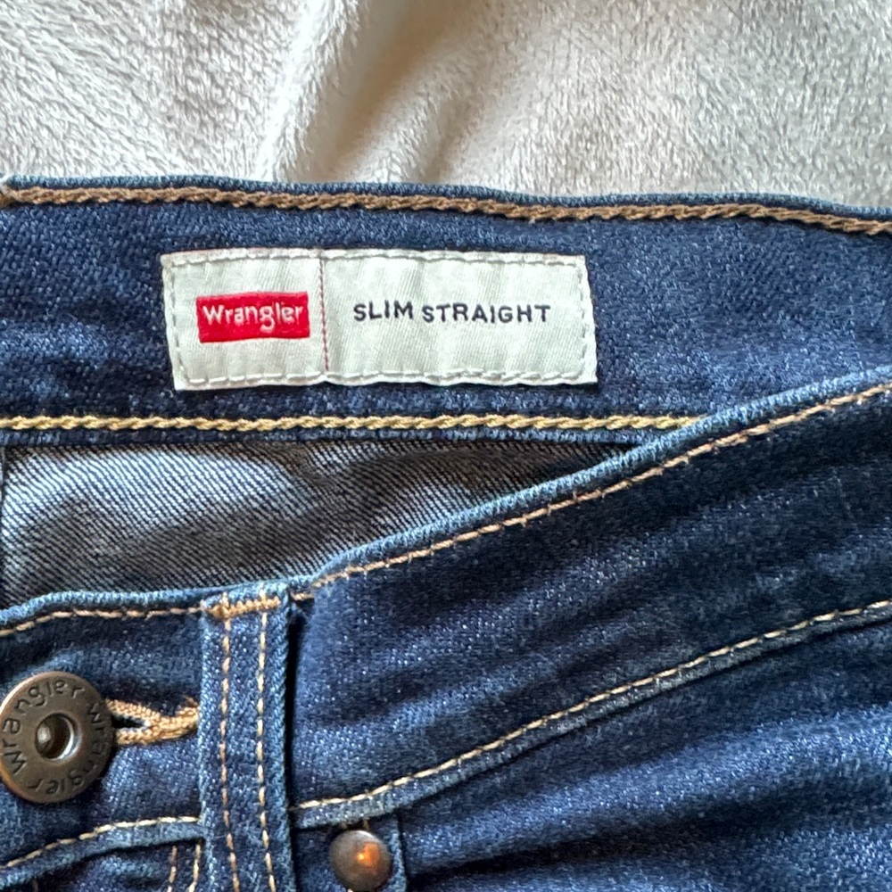 Wrangler Slim Straight Jeans - Dark Blue 28x30